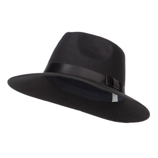 Large Brim Ribbon Band Fedora