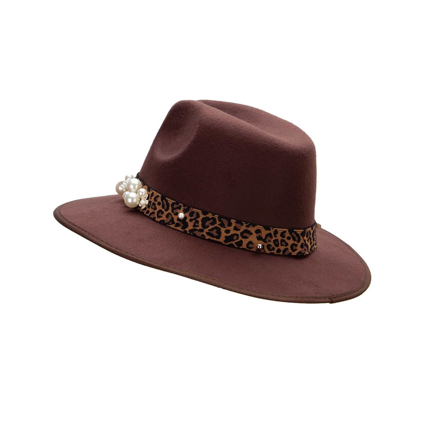 Large Brim Ribbon Band Fedora