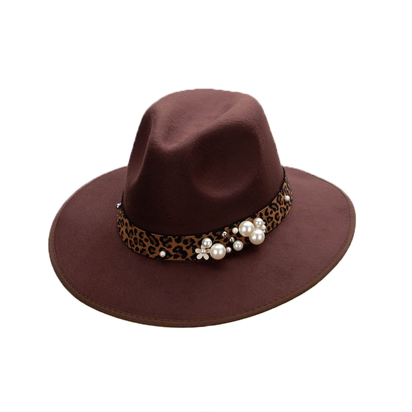Large Brim Ribbon Band Fedora