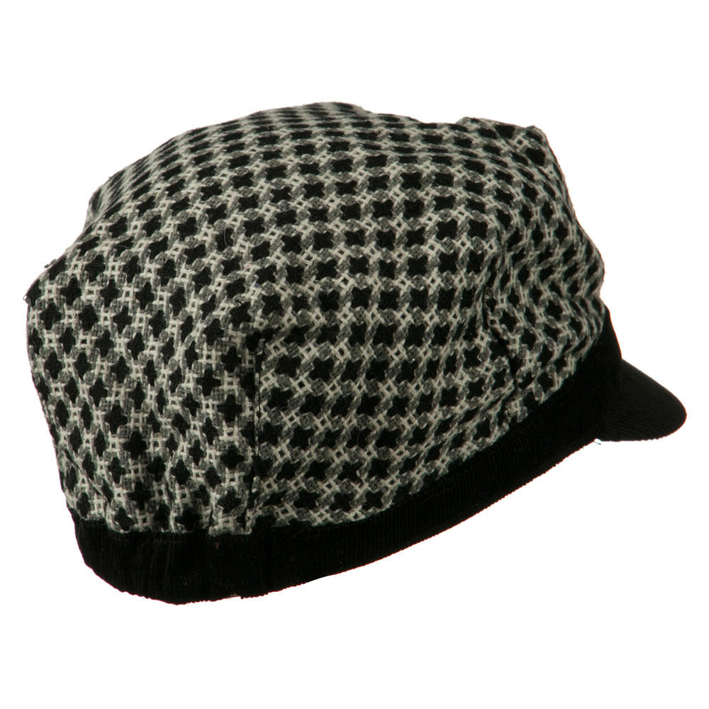 Libby Silver Button Cabbie Cap