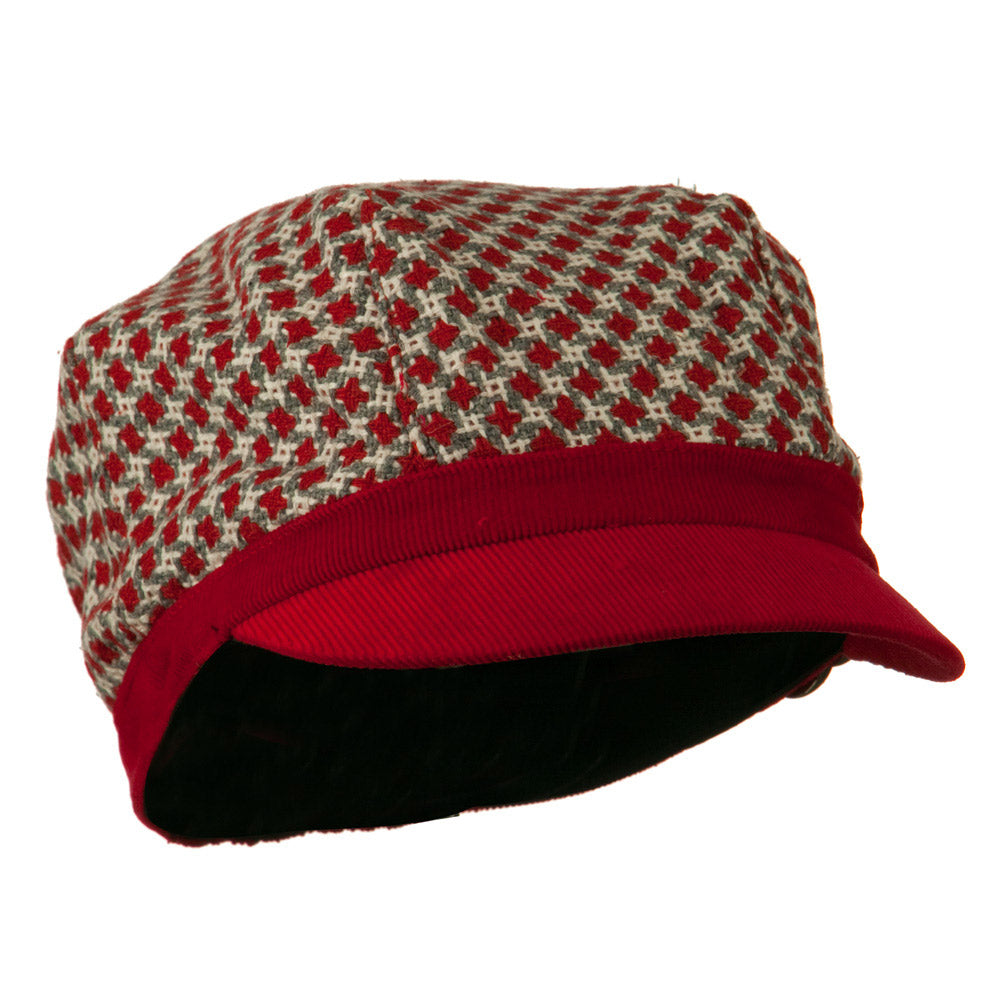 Libby Silver Button Cabbie Cap