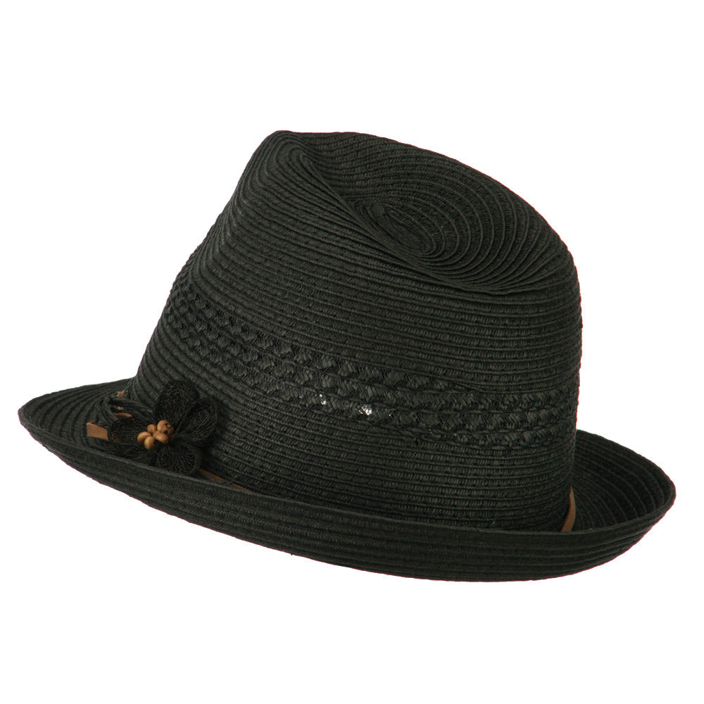 Ladies Toyo Braid Fedora Hat