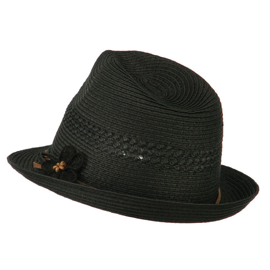 Ladies Toyo Braid Fedora Hat