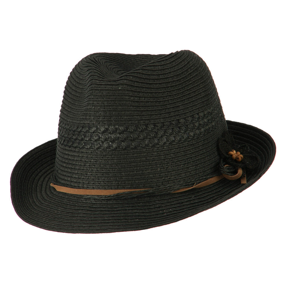 Ladies Toyo Braid Fedora Hat