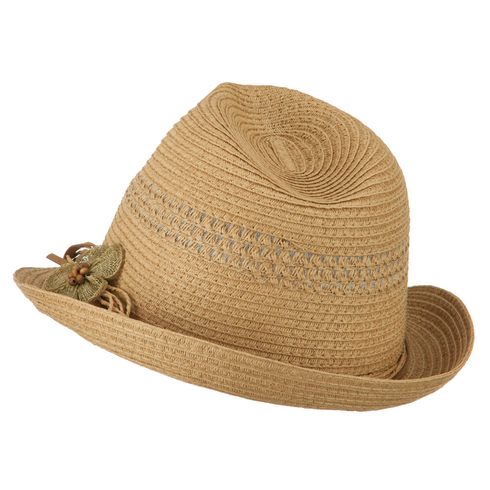 Ladies Toyo Braid Fedora Hat