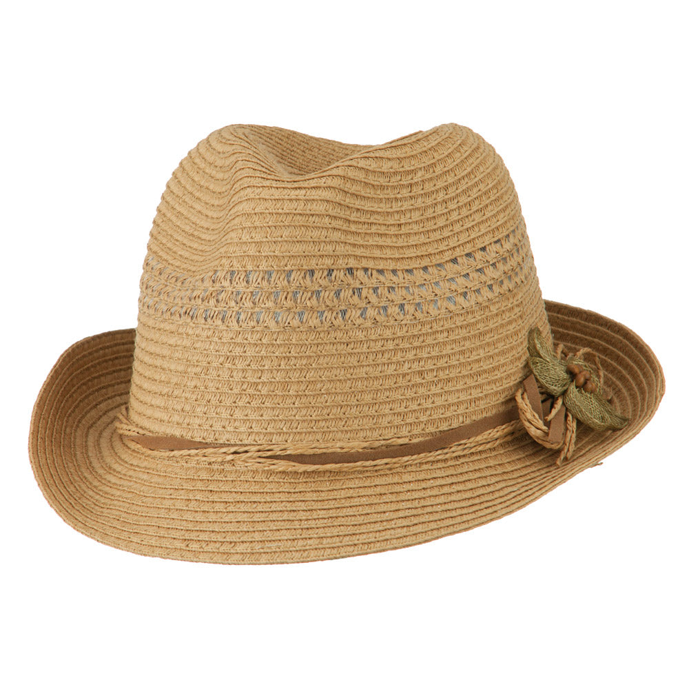 Ladies Toyo Braid Fedora Hat