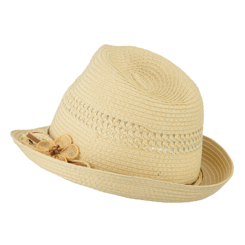Ladies Toyo Braid Fedora Hat
