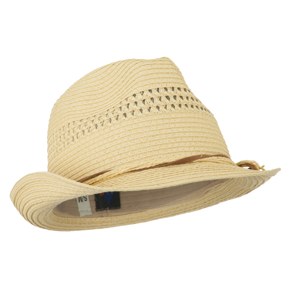 Ladies Toyo Braid Fedora Hat