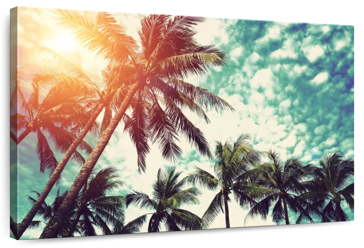Vintage Style Palm Trees Wall Art