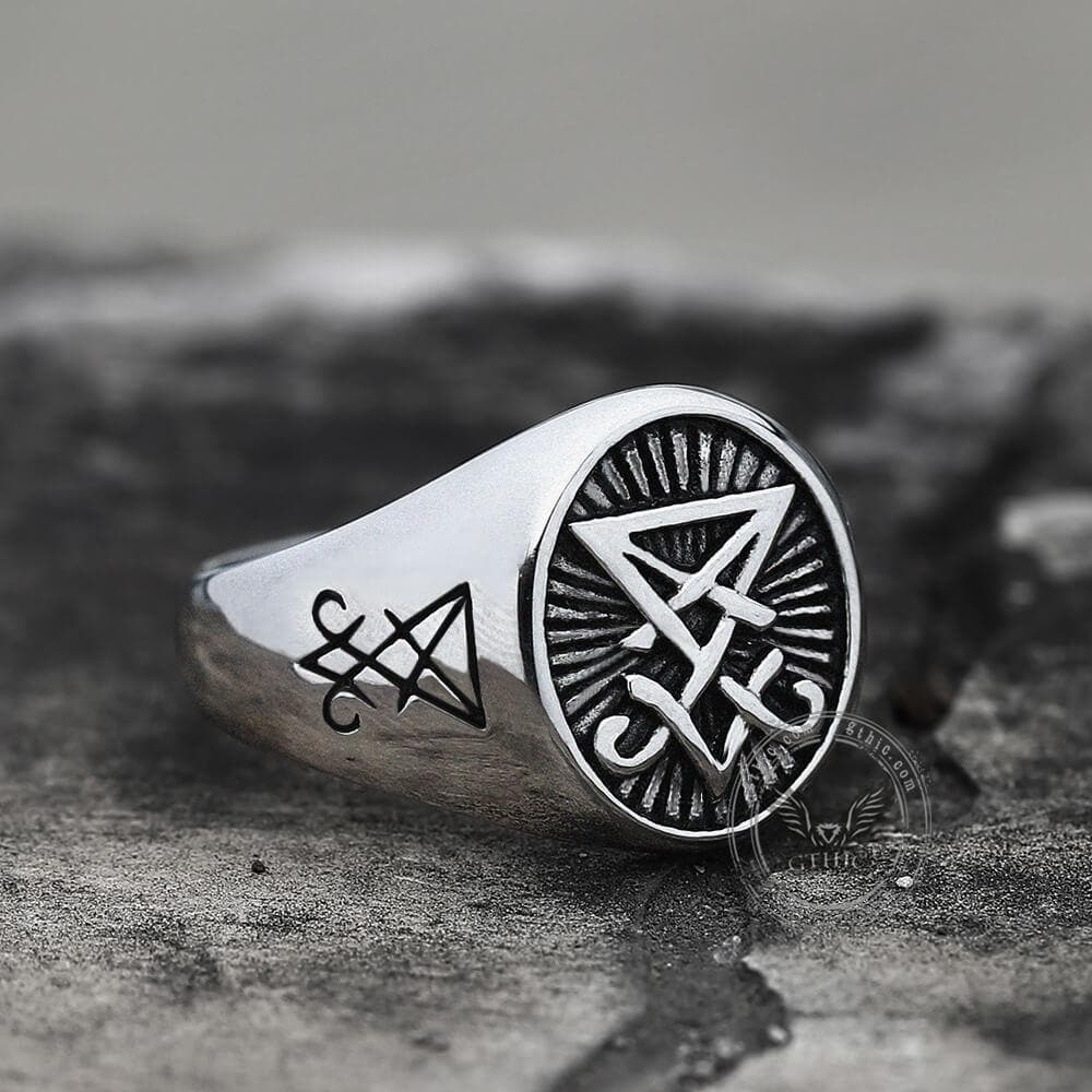 Lucifer Nephilim Seal Stainless Steel Ring