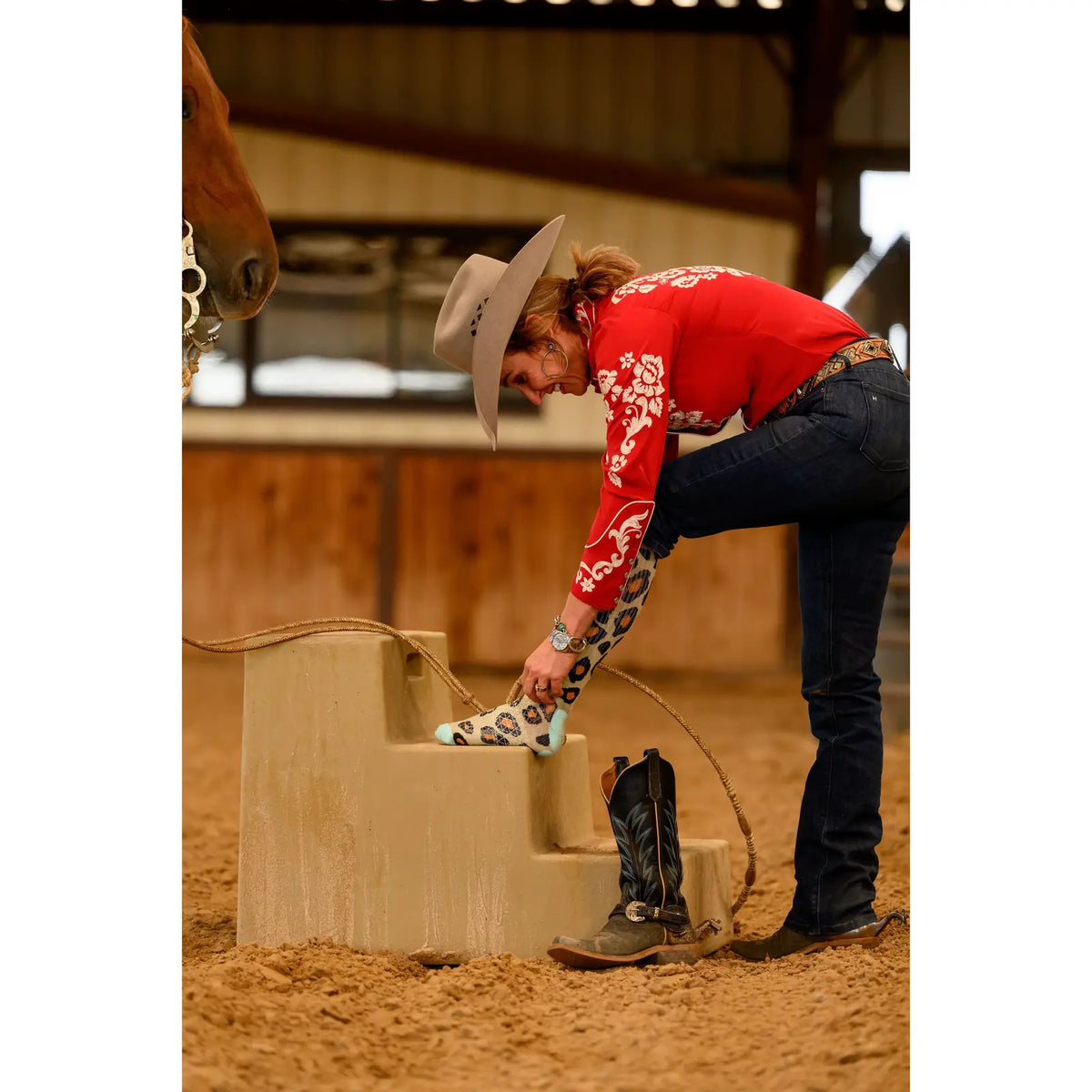 Lucky Leopard Diva Performance Boot Socks