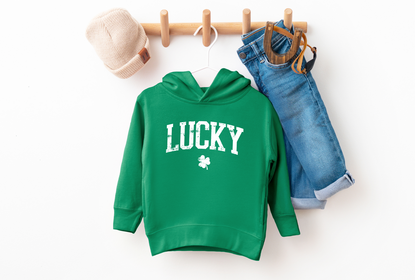 Lucky Distressed Toddler Hoodie Sweatshirt