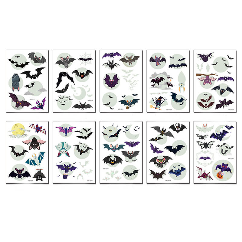 Luminous Bat Temporary Tattoo Stickers