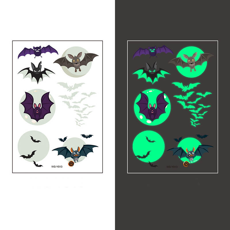 Luminous Bat Temporary Tattoo Stickers