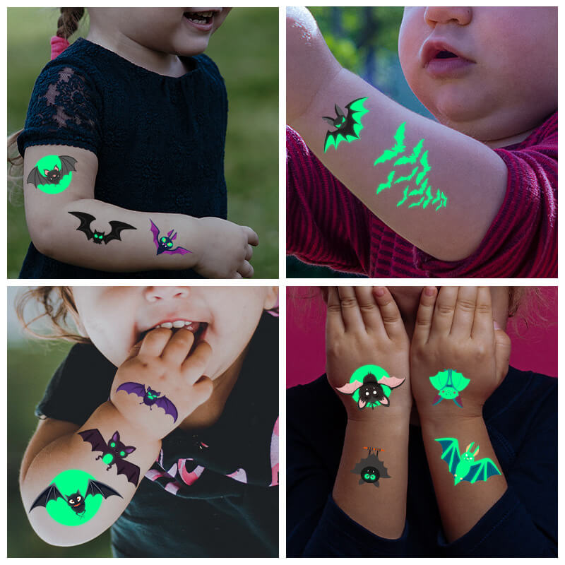 Luminous Bat Temporary Tattoo Stickers