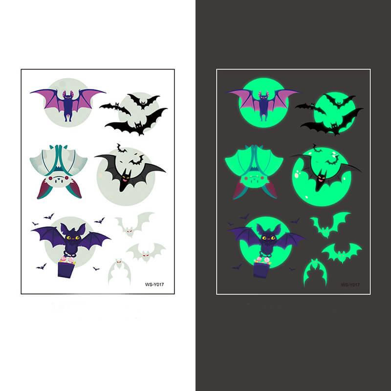 Luminous Bat Temporary Tattoo Stickers