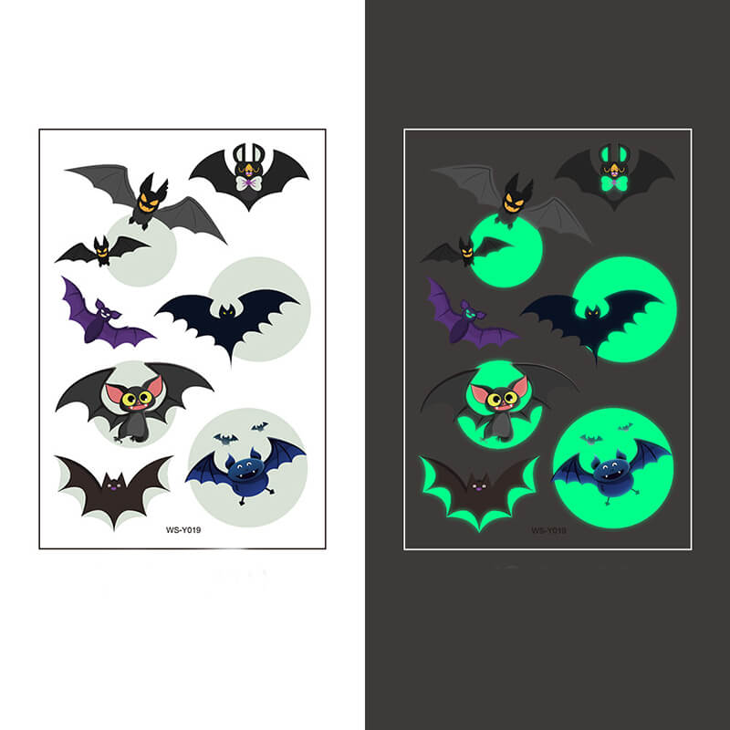 Luminous Bat Temporary Tattoo Stickers