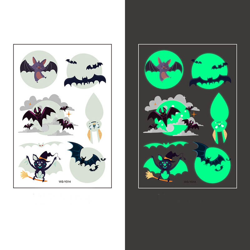Luminous Bat Temporary Tattoo Stickers