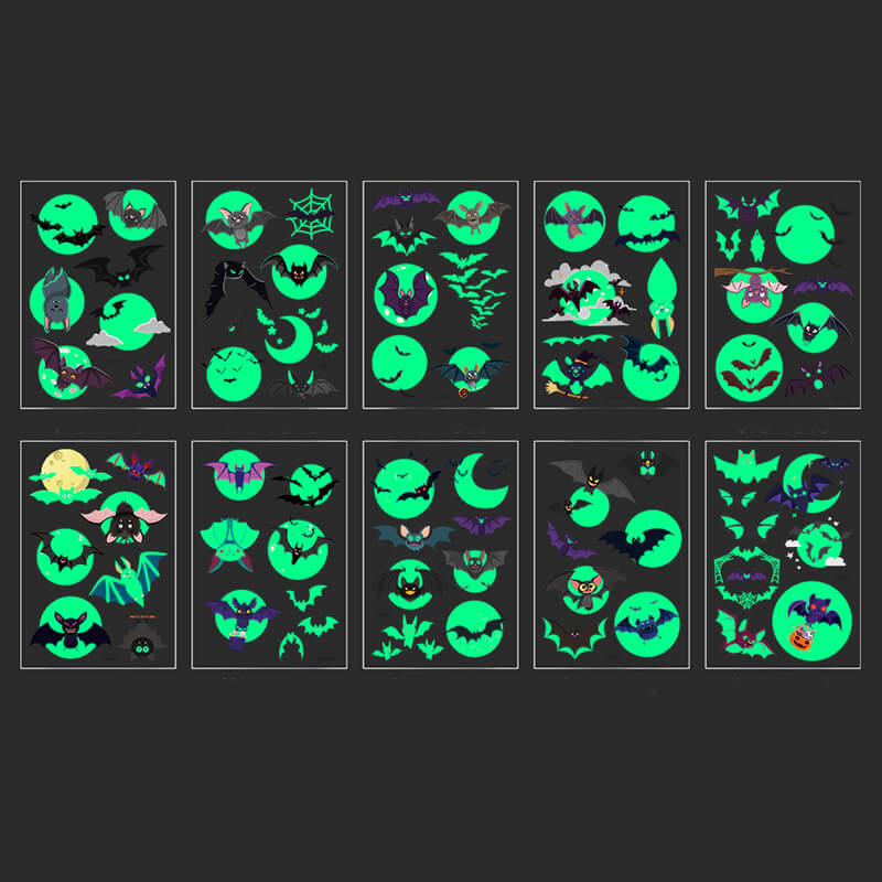 Luminous Bat Temporary Tattoo Stickers