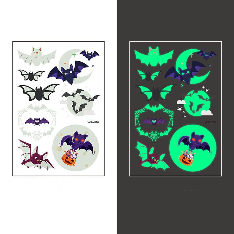 Luminous Bat Temporary Tattoo Stickers