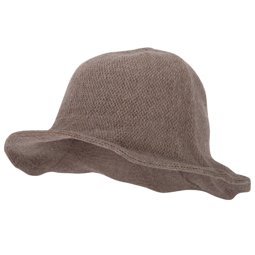 Ladies Wool Wired 3 Inch Brim Bucket Hat