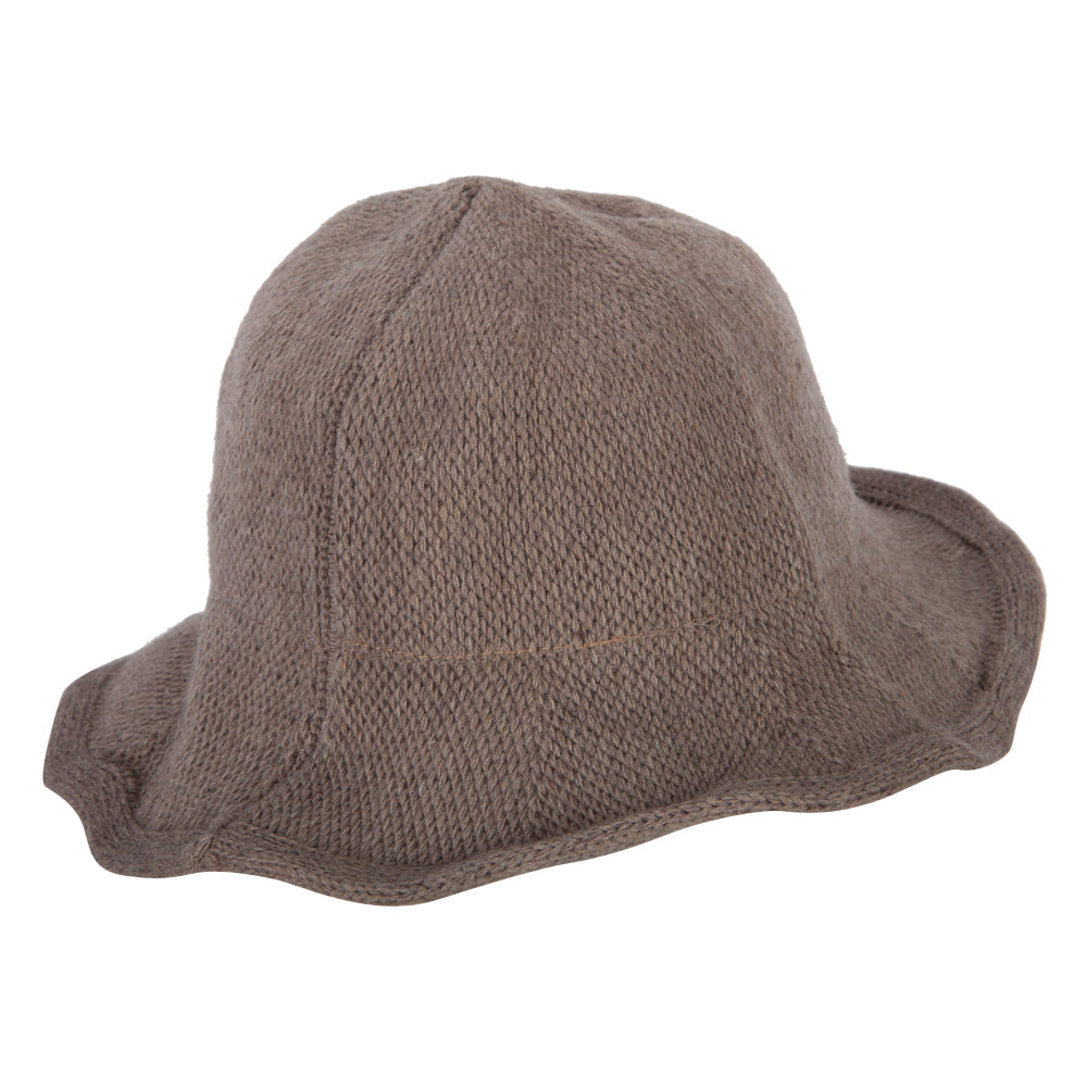 Ladies Wool Wired 3 Inch Brim Bucket Hat
