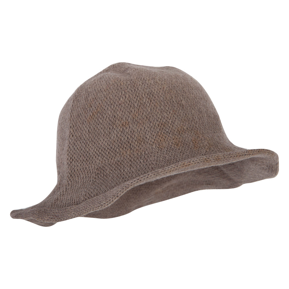 Ladies Wool Wired 3 Inch Brim Bucket Hat