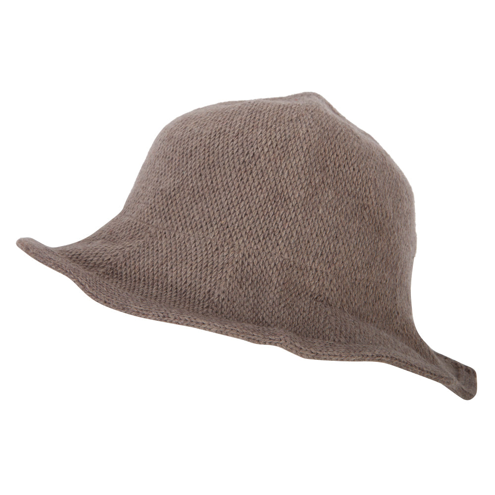 Ladies Wool Wired 3 Inch Brim Bucket Hat