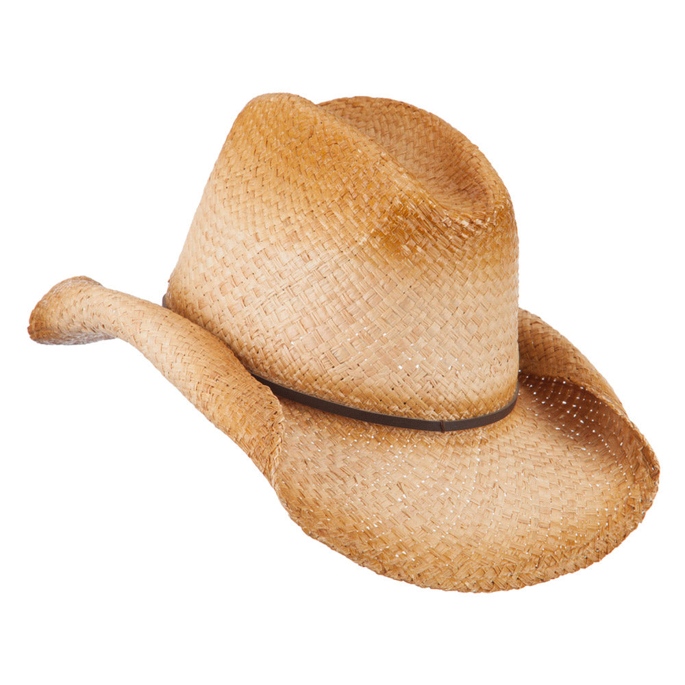 Women's Stained Raffia Cowboy Hat