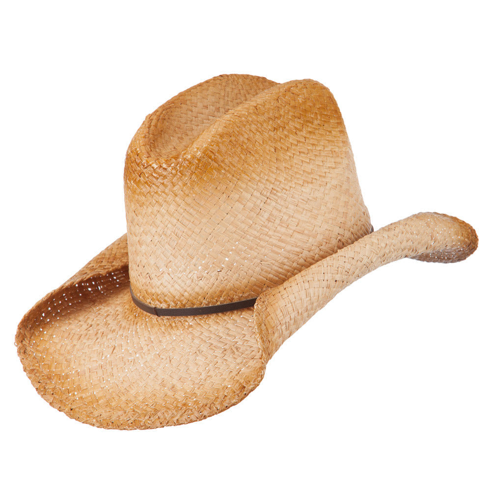 Women's Stained Raffia Cowboy Hat