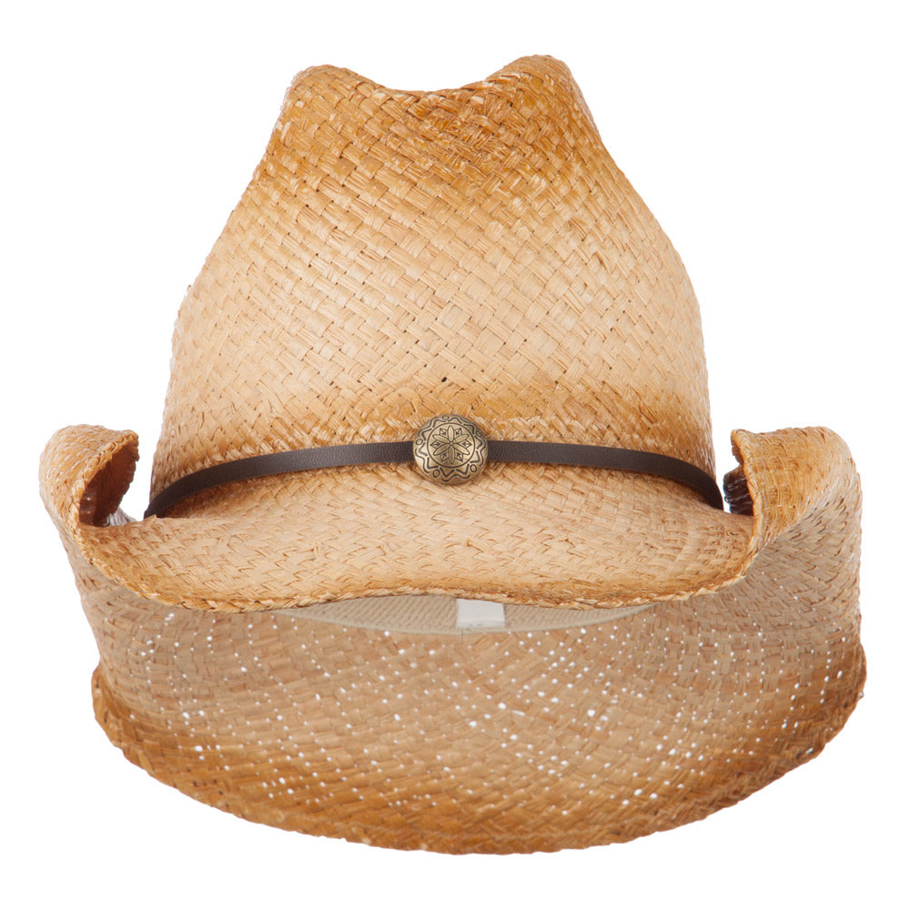Women's Stained Raffia Cowboy Hat