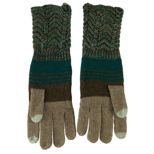 Women's Lace Knit Striped Texting Glove