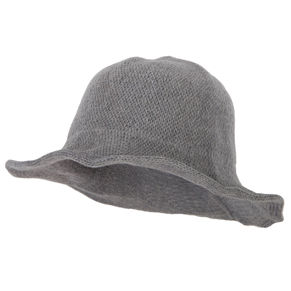 Ladies Wool Wired 3 Inch Brim Bucket Hat