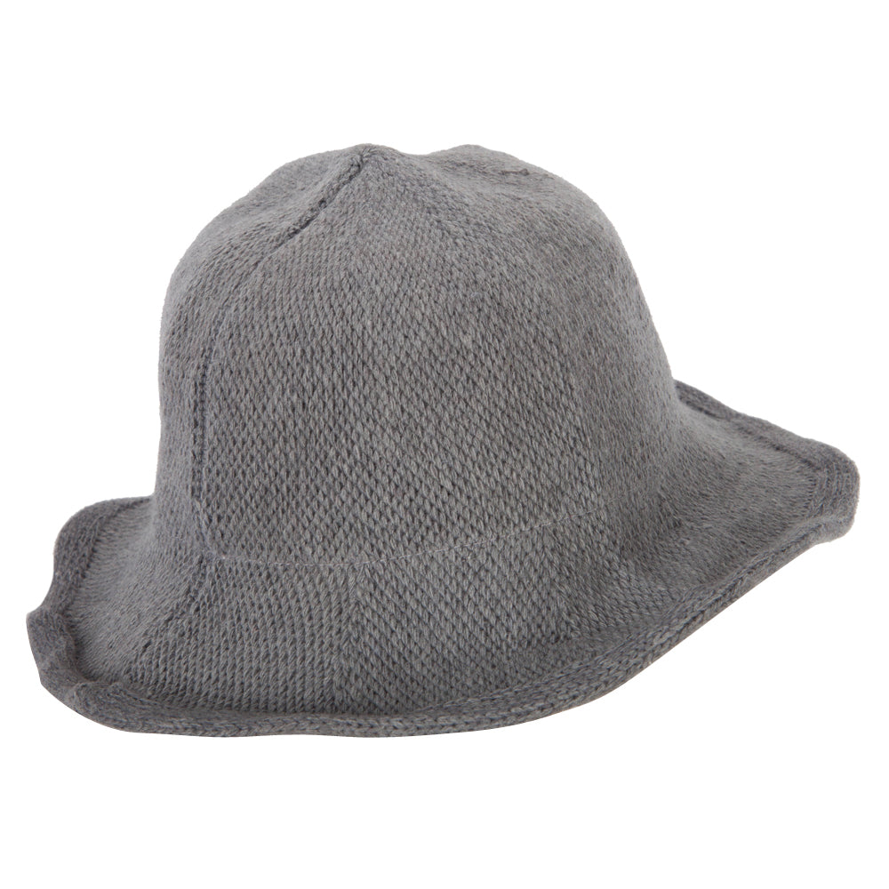 Ladies Wool Wired 3 Inch Brim Bucket Hat