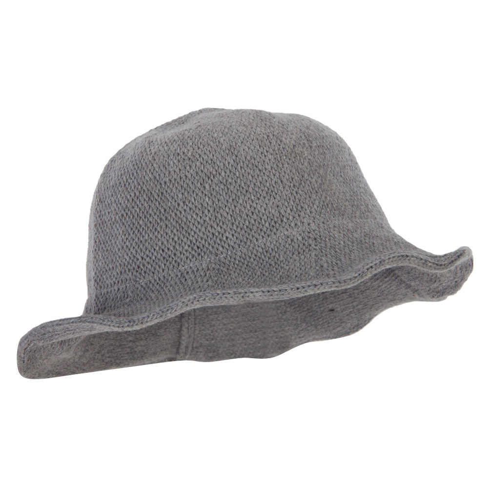 Ladies Wool Wired 3 Inch Brim Bucket Hat