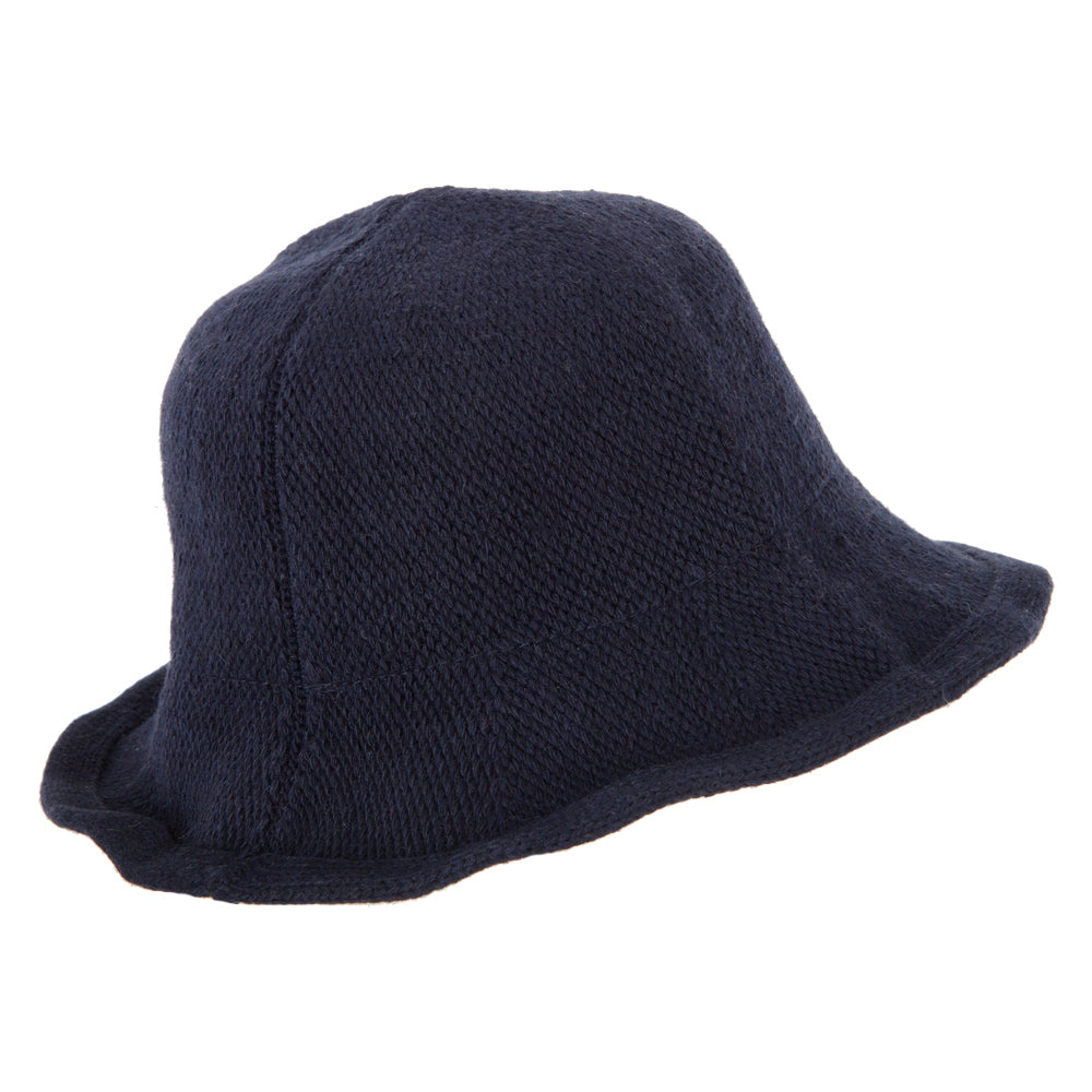 Ladies Wool Wired 3 Inch Brim Bucket Hat