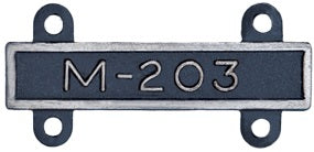 U.S. Army Qualification Bars for Marksmanship Qualification Badges - Silver Oxide Finish