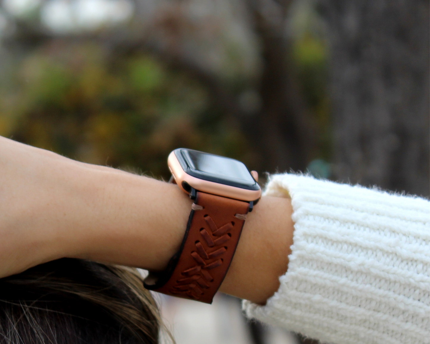 Braided Leather Apple Watch Band