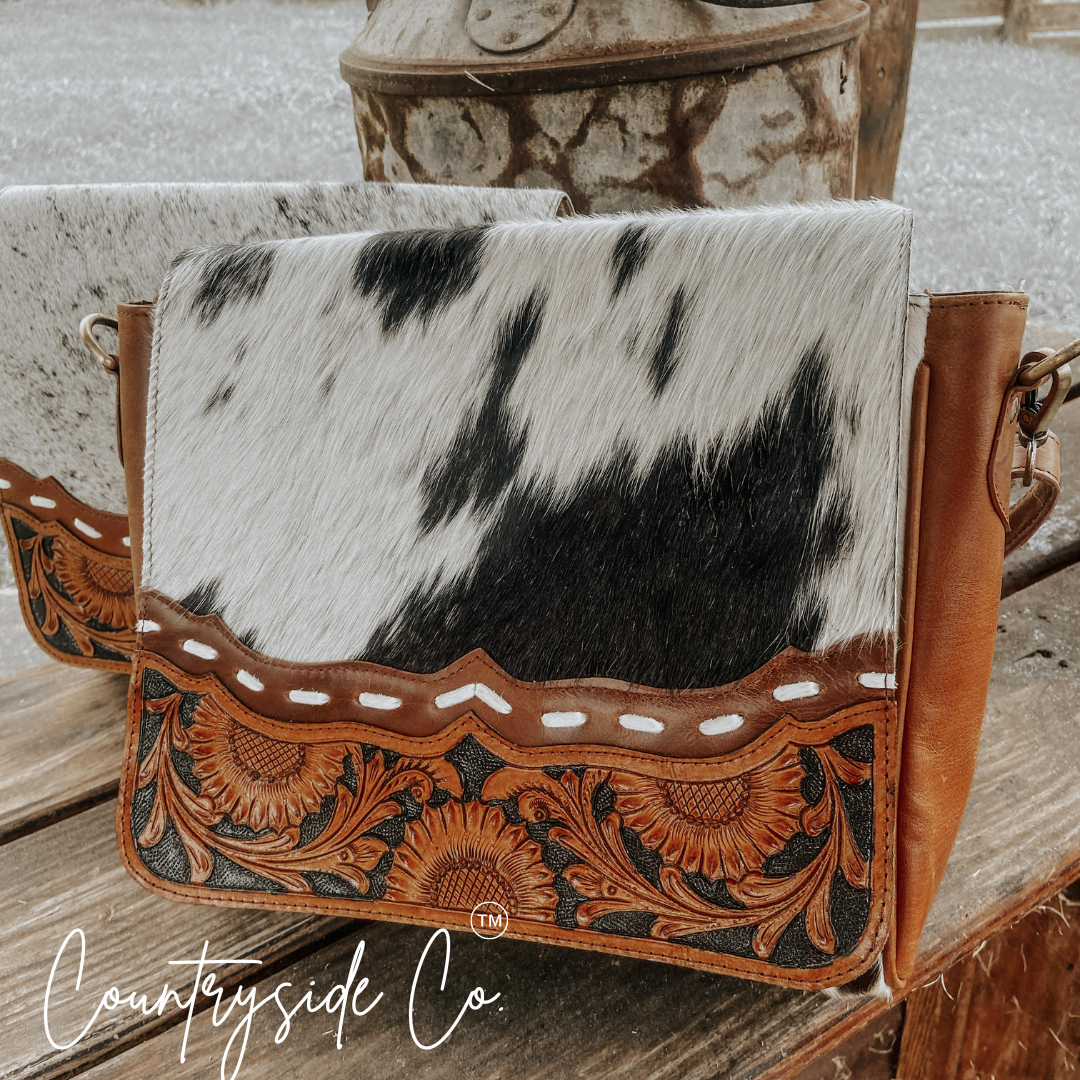 Magdalene Cowhide Concealed Carry Purse