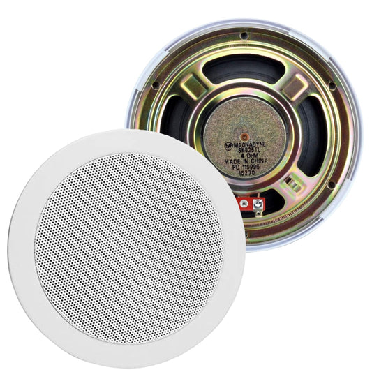 Magnadyne SK525TL-P | 5-1/4" Dual Cone Round Speaker w/ Grill | White
