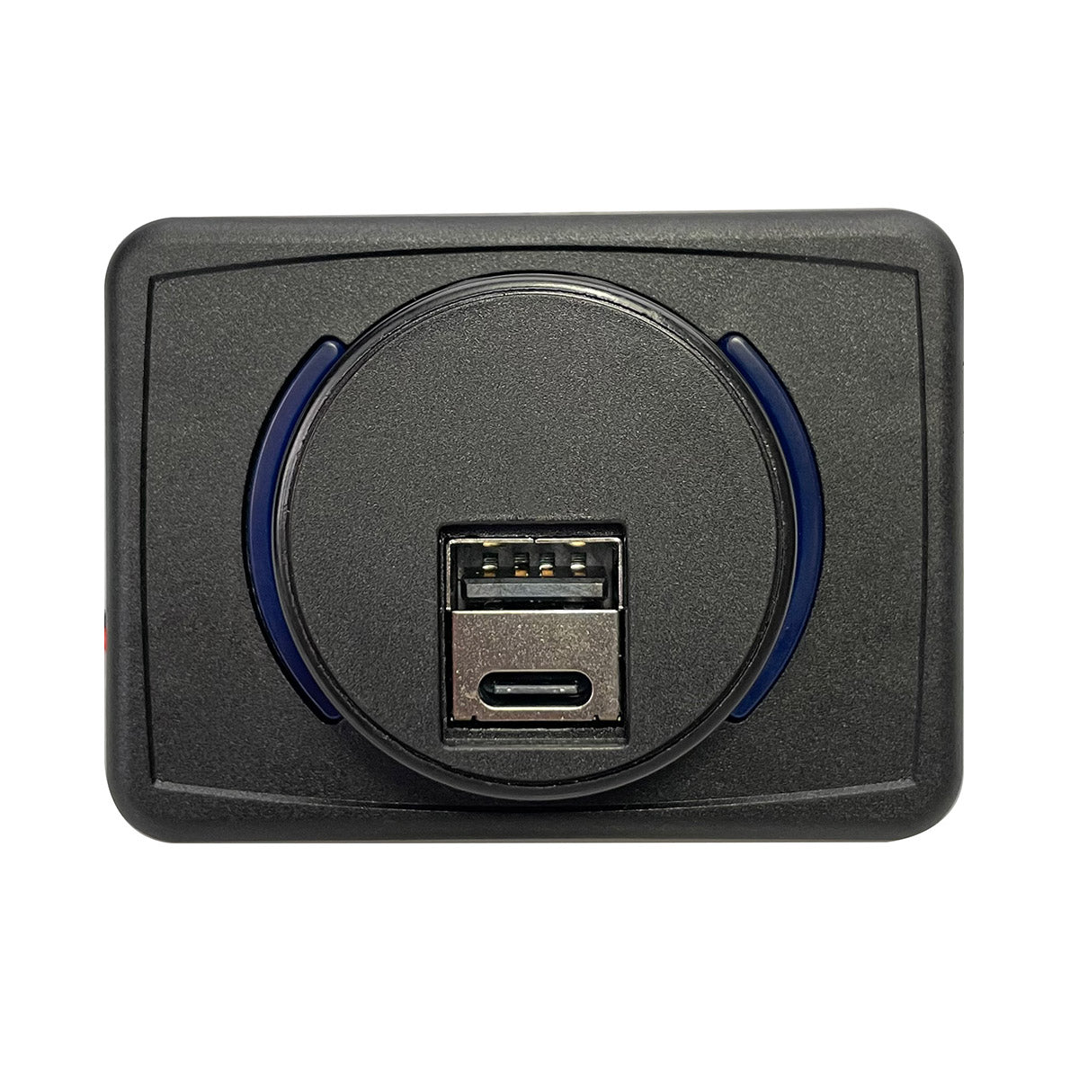 Magnadyne AUX-USB-SMACRC | Slim Profile 12V Surface Mount USB Type A & C Charger | 2 Ports | Blue LED