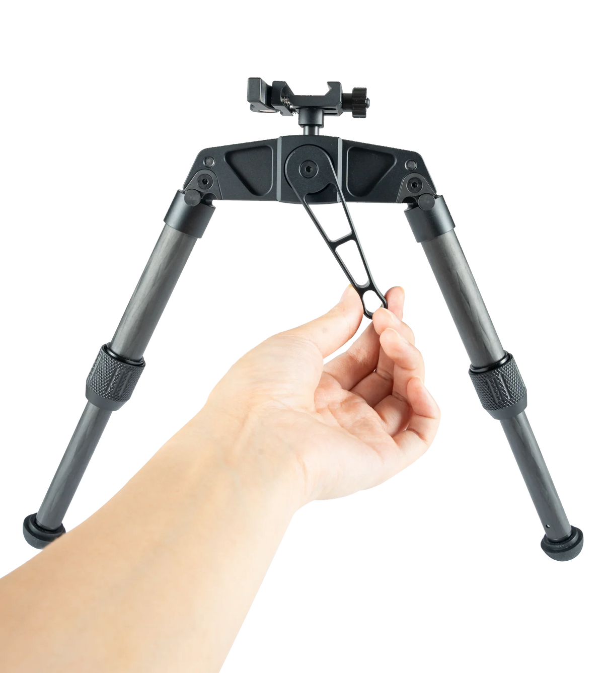 Linkogear HB-C03-BLK Carbon Fiber Bipod Picatinny & ARCA Monoball Fix 26mm Mount