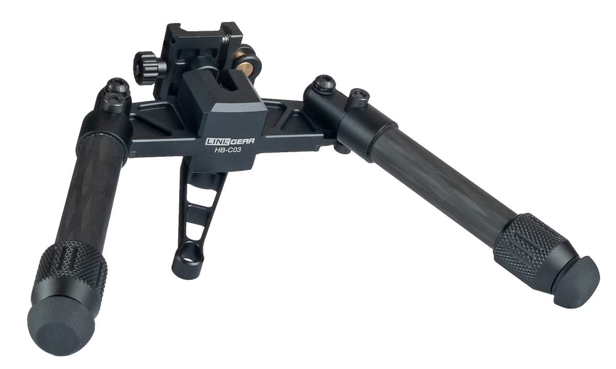 Linkogear HB-C03-BLK Carbon Fiber Bipod Picatinny & ARCA Monoball Fix 26mm Mount