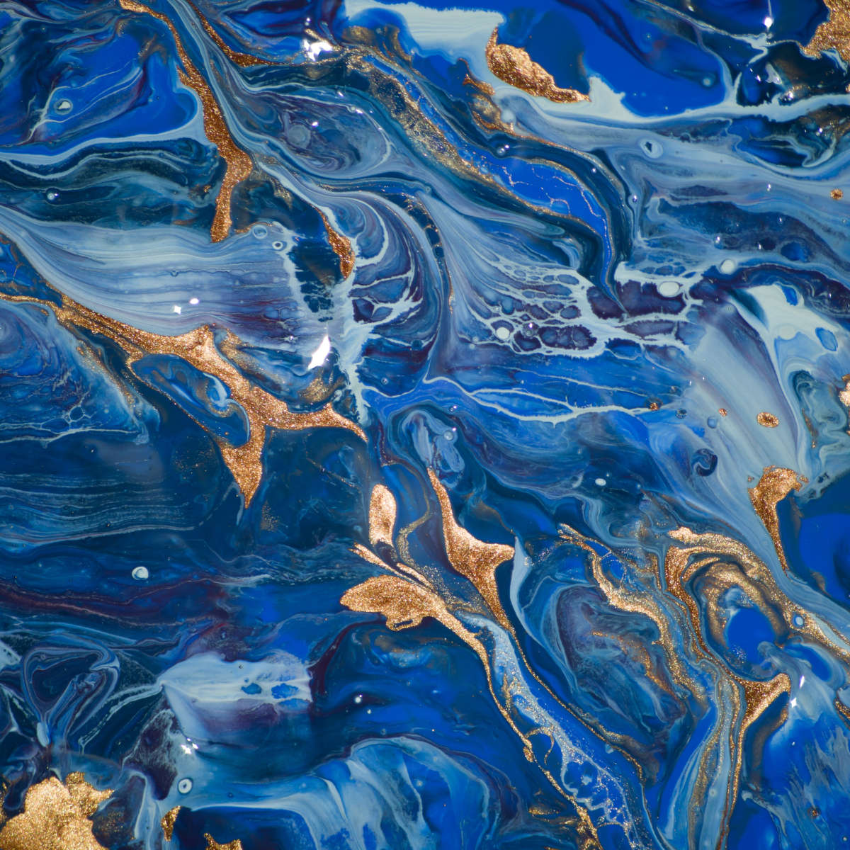 Navy And Gold Abstract Wall Art