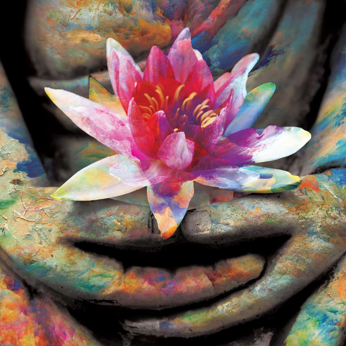 Lotus Flower In Hand Wall Art