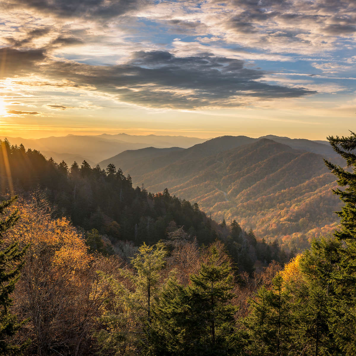 Sunrise In Smoky Mountains Wall Art