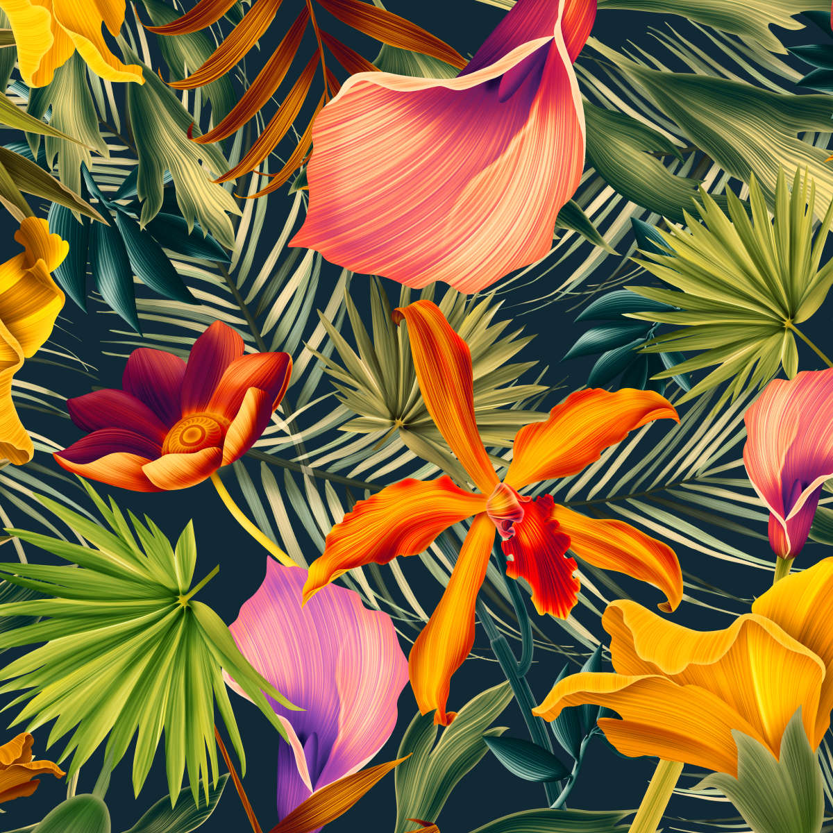 Tropical Floral Wall Art
