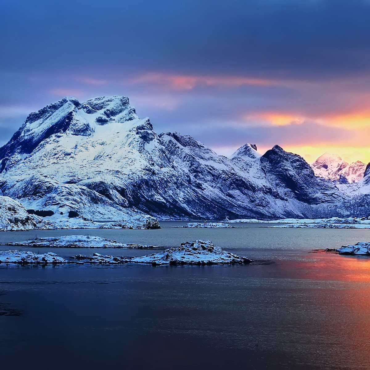 Norway Snowy Mountains Wall Art