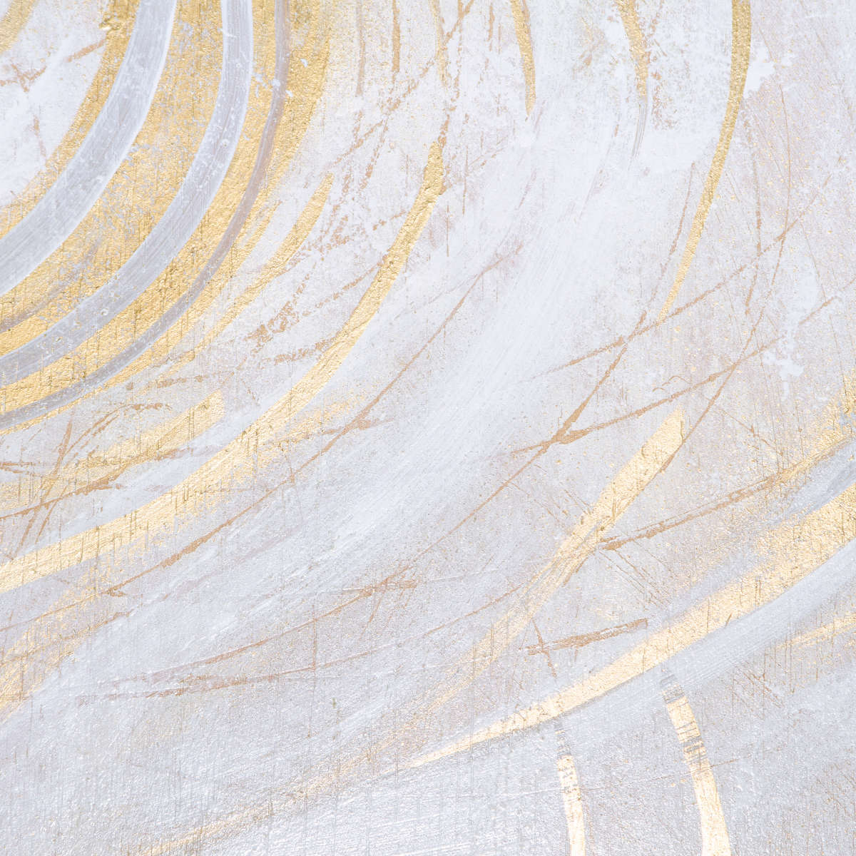 White And Gold Abstract Wall Art