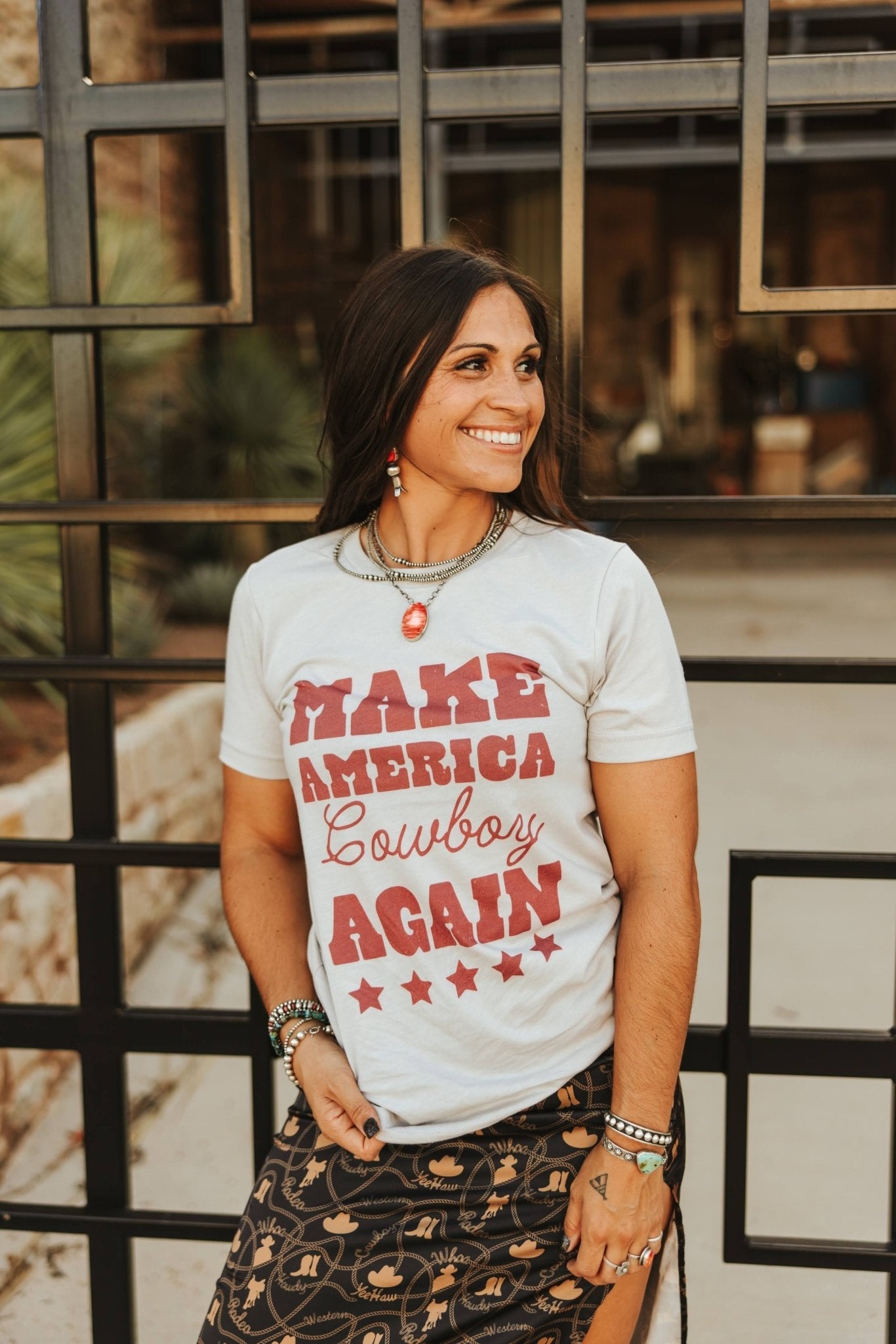Make America Cowboy Again Stars Graphic Tee